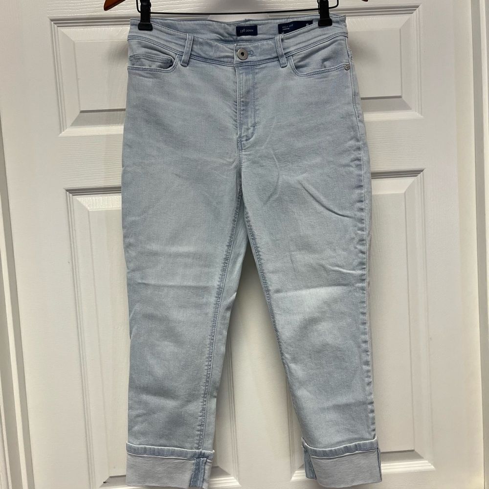 J. Jill Denim Light Wash High Rise Cropped Jeans sz 8p